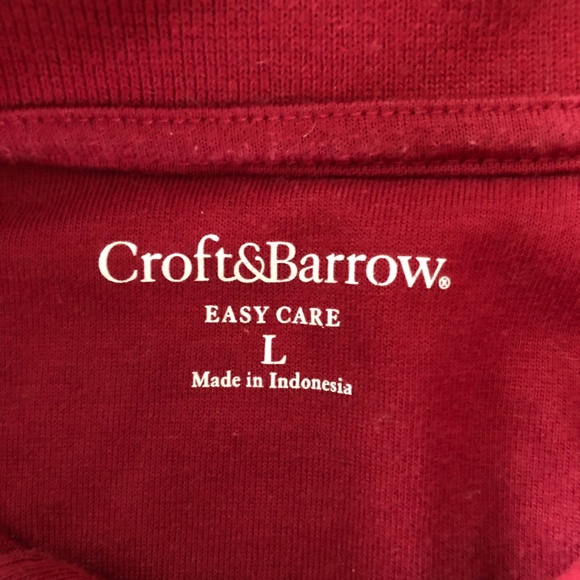 Croft & Barrow Men's Red Polo - Size Large - Picture 3 of 5
